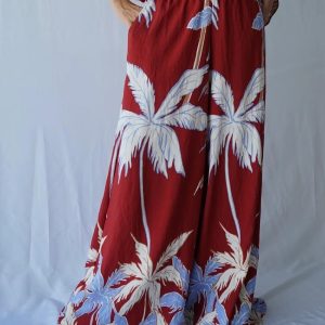 Printed Wide-Leg Casual Pants