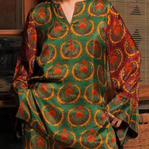 Printed Satin Loose Fit Blouse