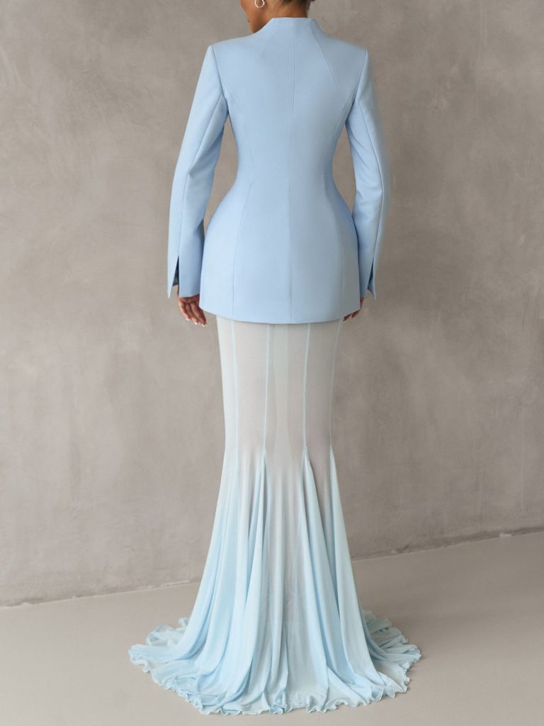 Mesh Sheer Elegant Maxi Dress