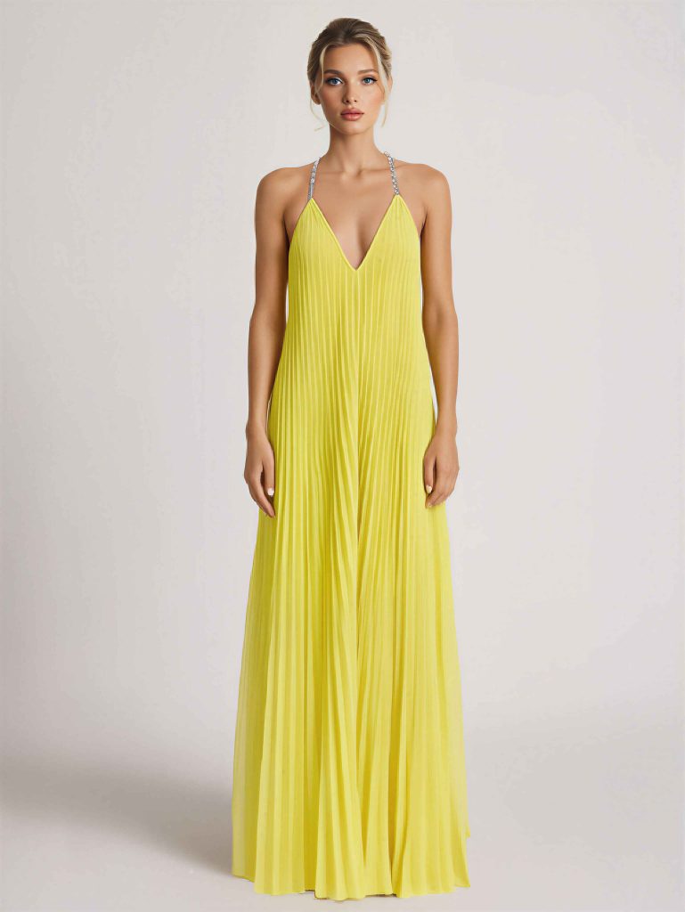 V-Neck Backless Elegant Maxi Dress